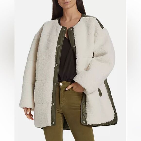 NWT Frame Oversized Sherpa Army Jacket Small - Picture 11 of 14